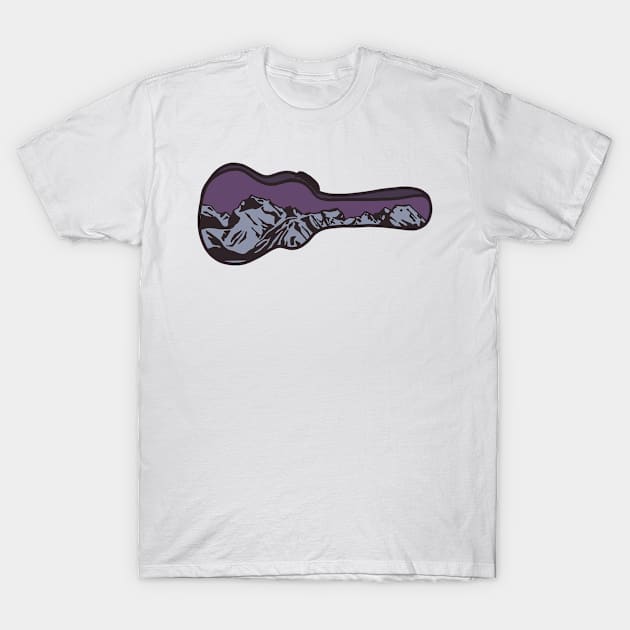 Purple Mountains Guitar Case T-Shirt by theaspenridge